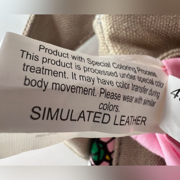 Hello Kitty Loungefly Tote Canvas Faux Leather Open Top Bag VINTAGE - Picture 3 of 12